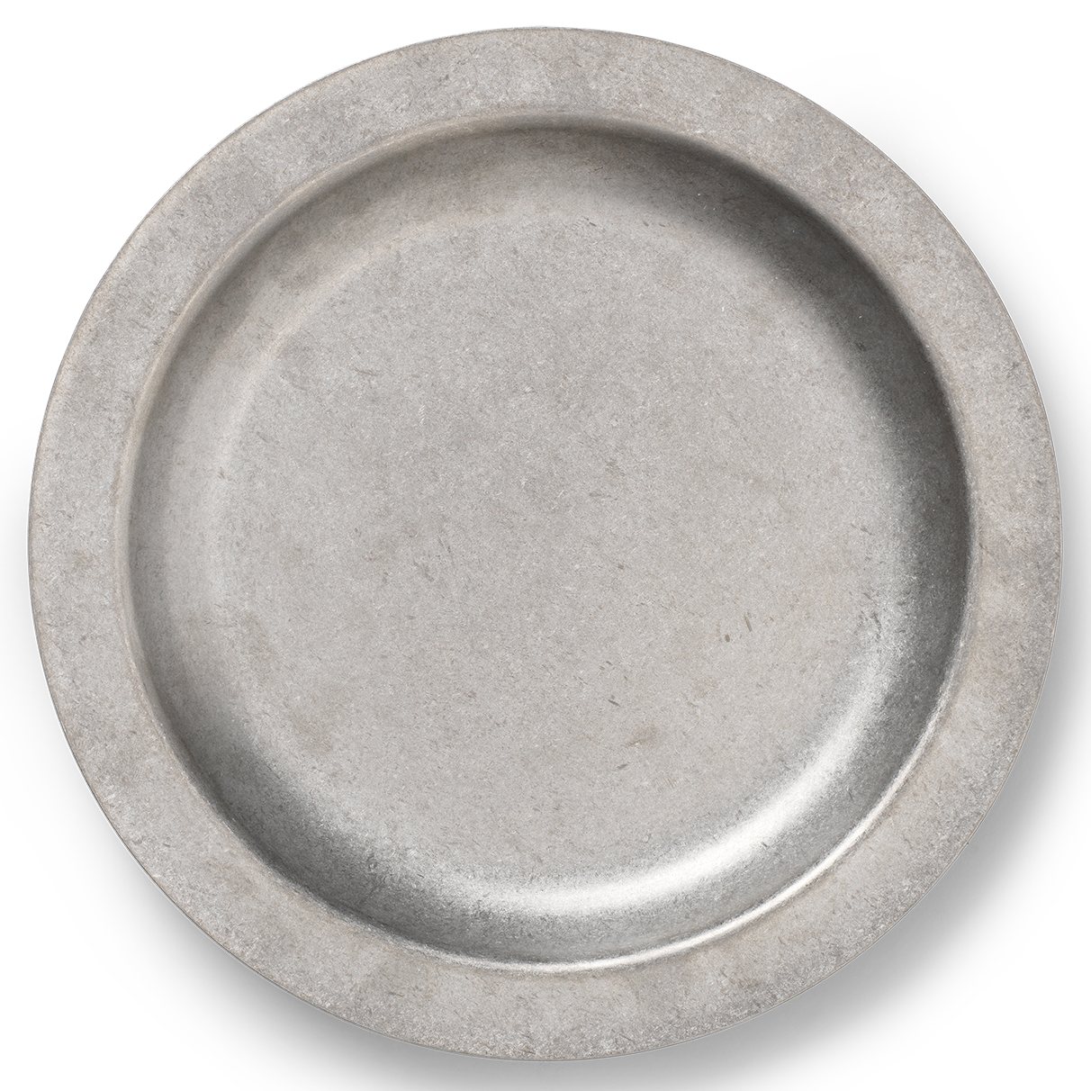 Dineerbord GETUMBELD 20 cm, zilver, roestvrij staal, stevig LIVING