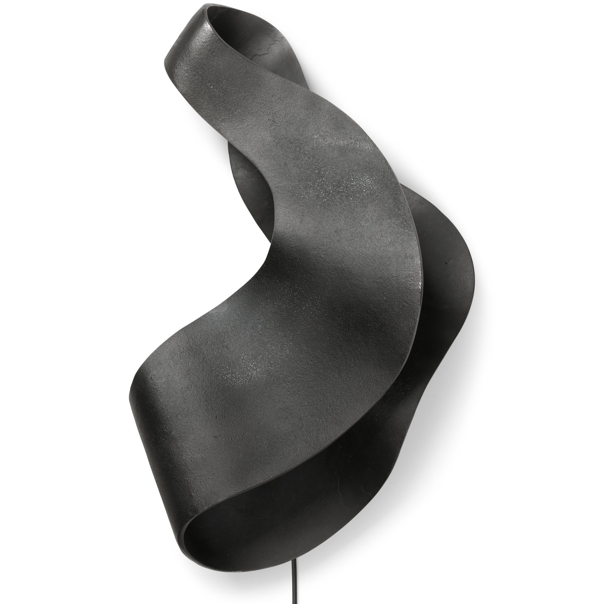 wandlamp OYSTER 60 cm, zwart, aluminum, stevig LIVING
