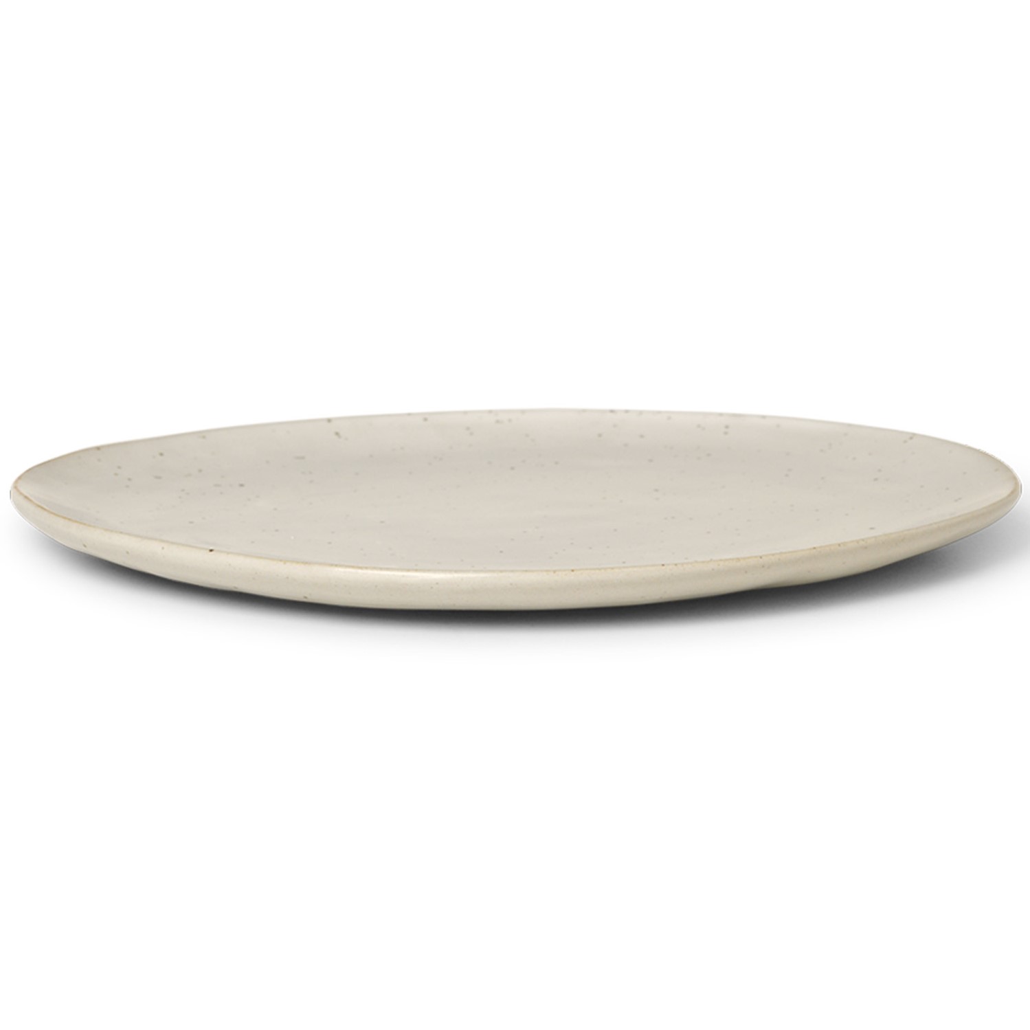 Ontbijbordje FLOW 22 cm, wit, aardewerk, stevig LIVING