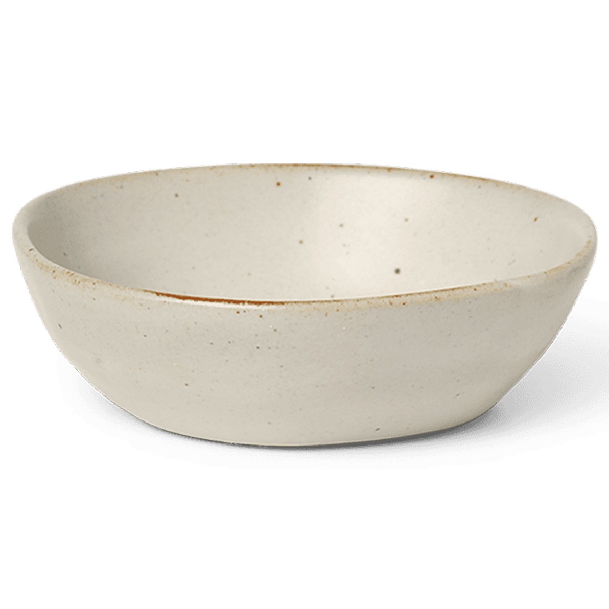 Opdienchaal FLOW 9 cm, wit, aardewerk, stevig LIVING