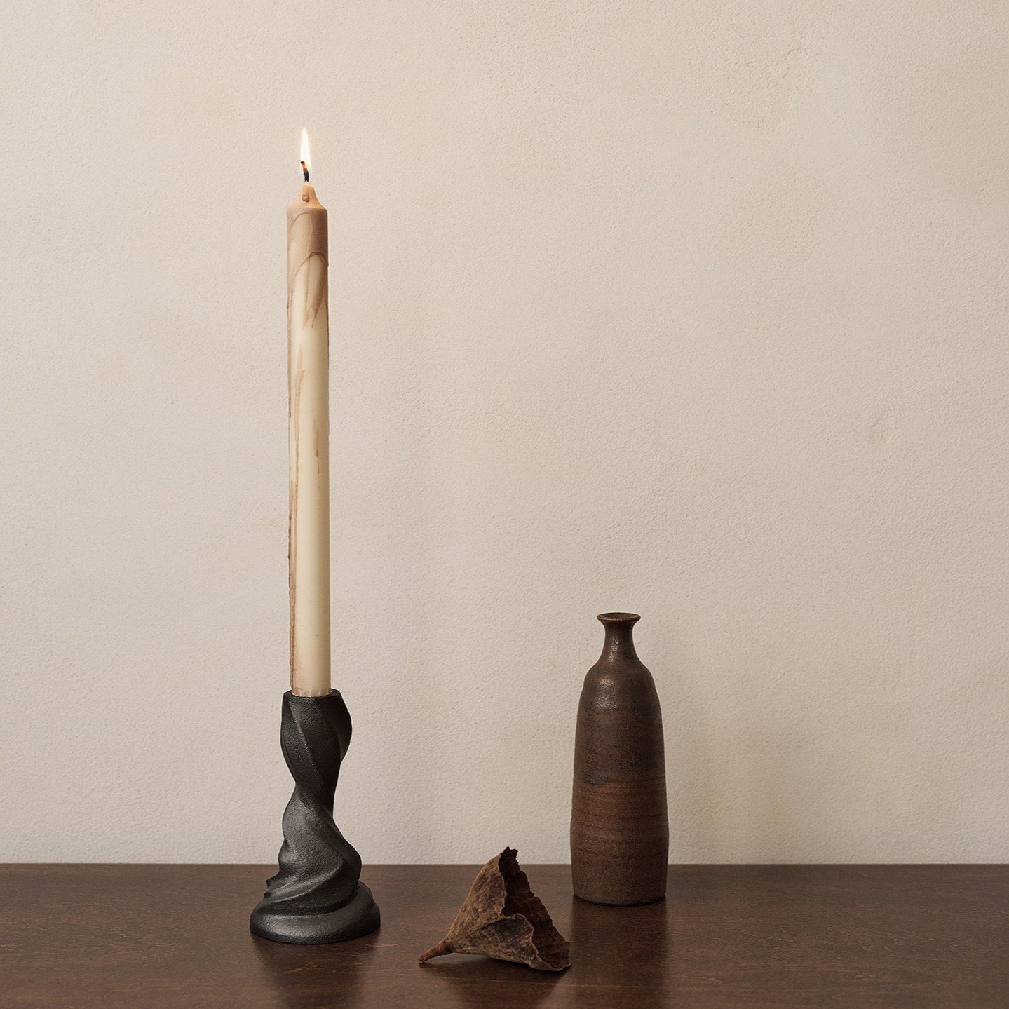 Dinerkaars DRYP 30 cm, set van 2 stuks, warm grijs, stevig LIVING