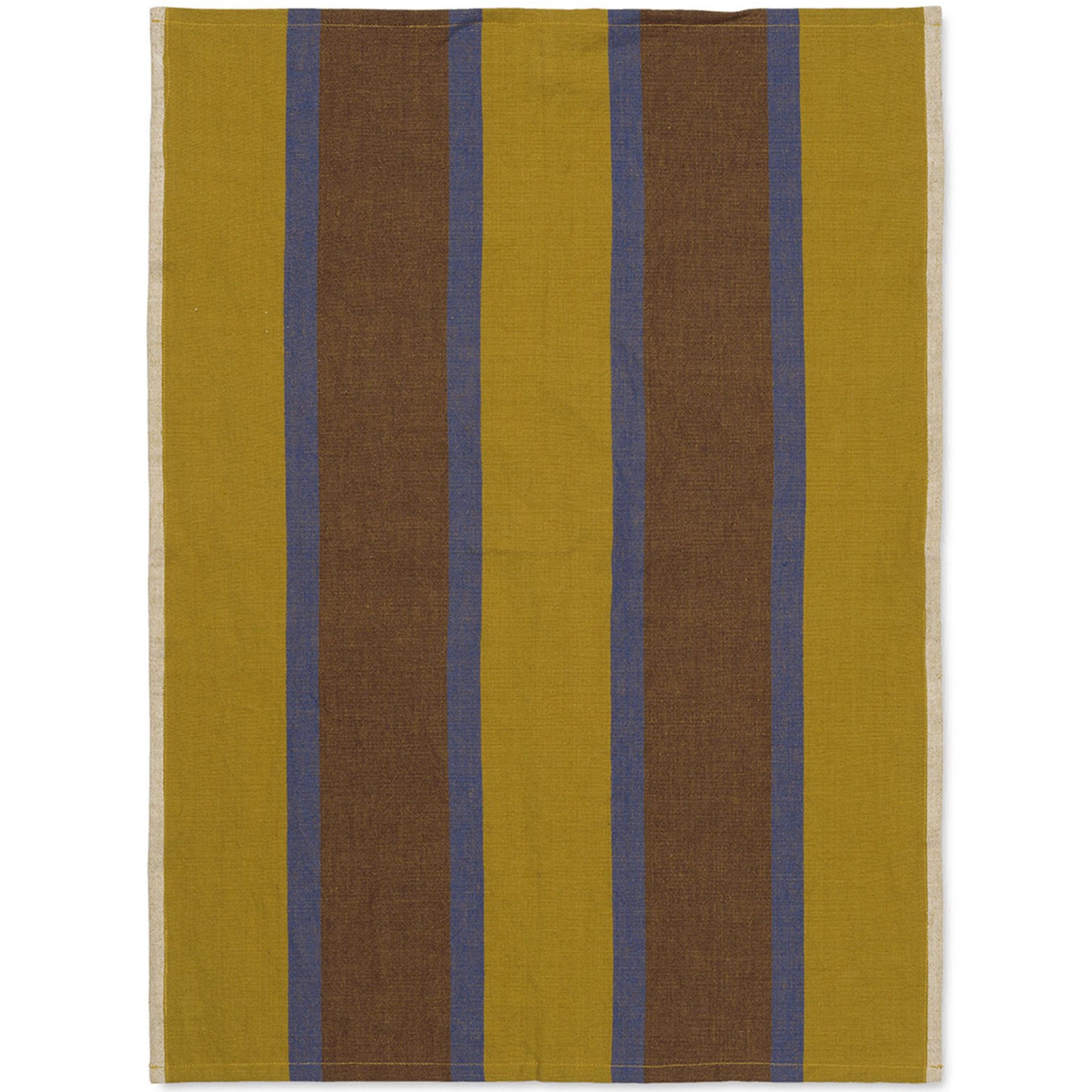 Theedoek HALE 50 x 70 cm, geel / bruin, katoen / linnen, stevig LIVING