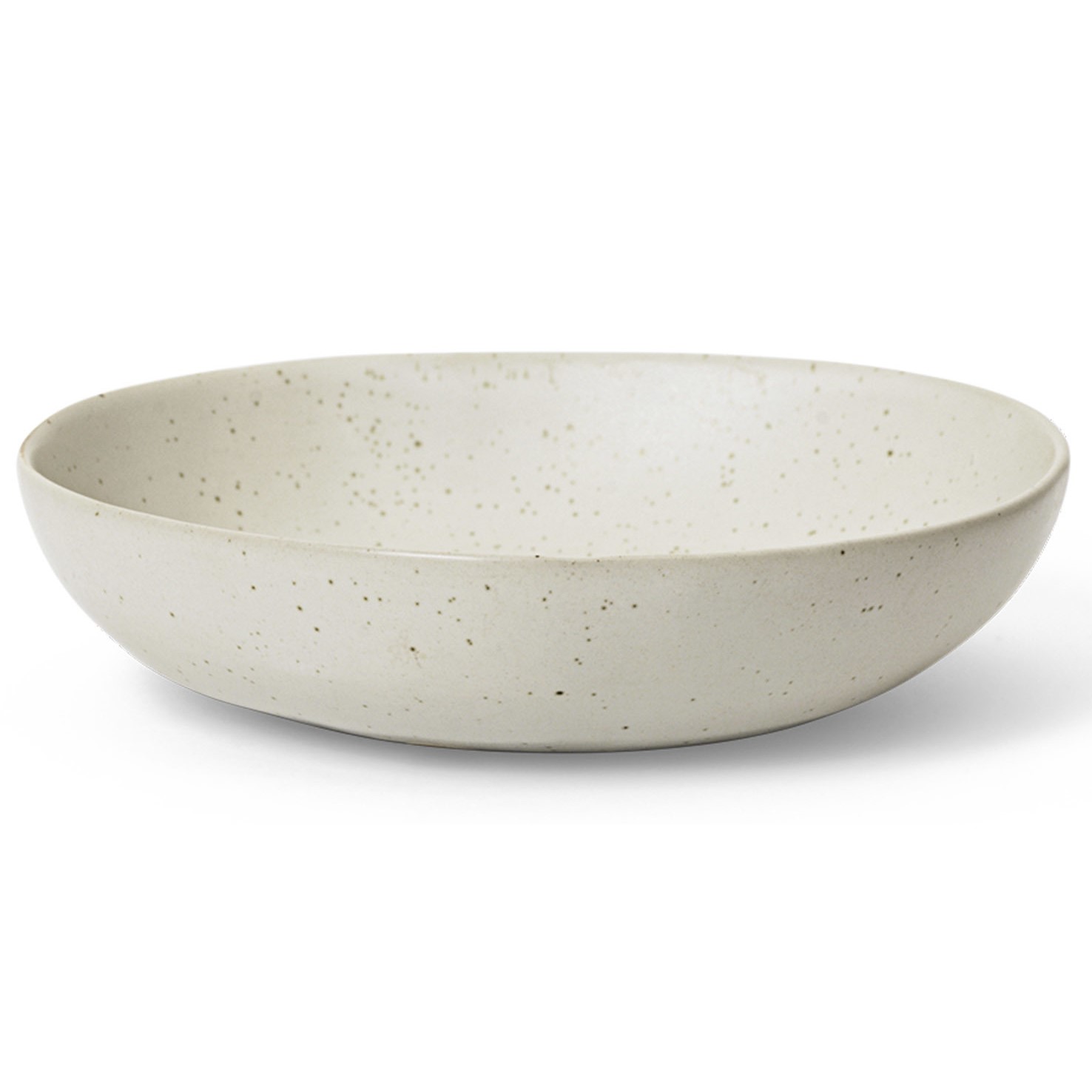 Serveerschaal FLOW 19,5 cm, wit, aardewerk, stevig LIVING