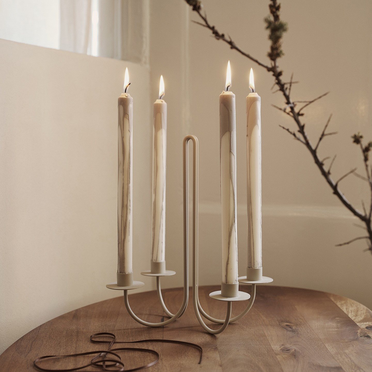 Dinerkaars DRYP 30 cm, set van 2 stuks, beige, stevig LIVING