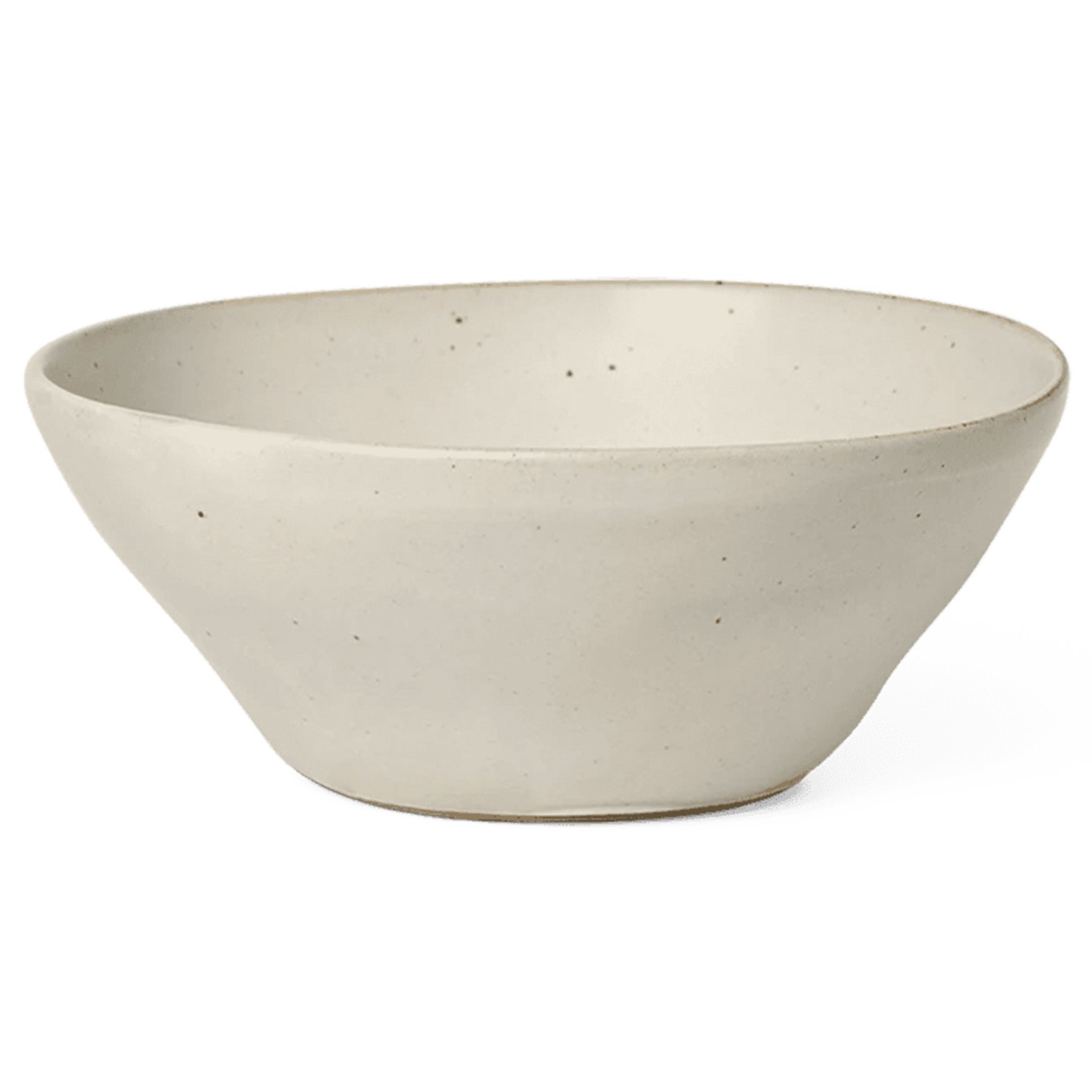 Opdienchaal FLOW 14,5 cm, wit, aardewerk, stevig LIVING