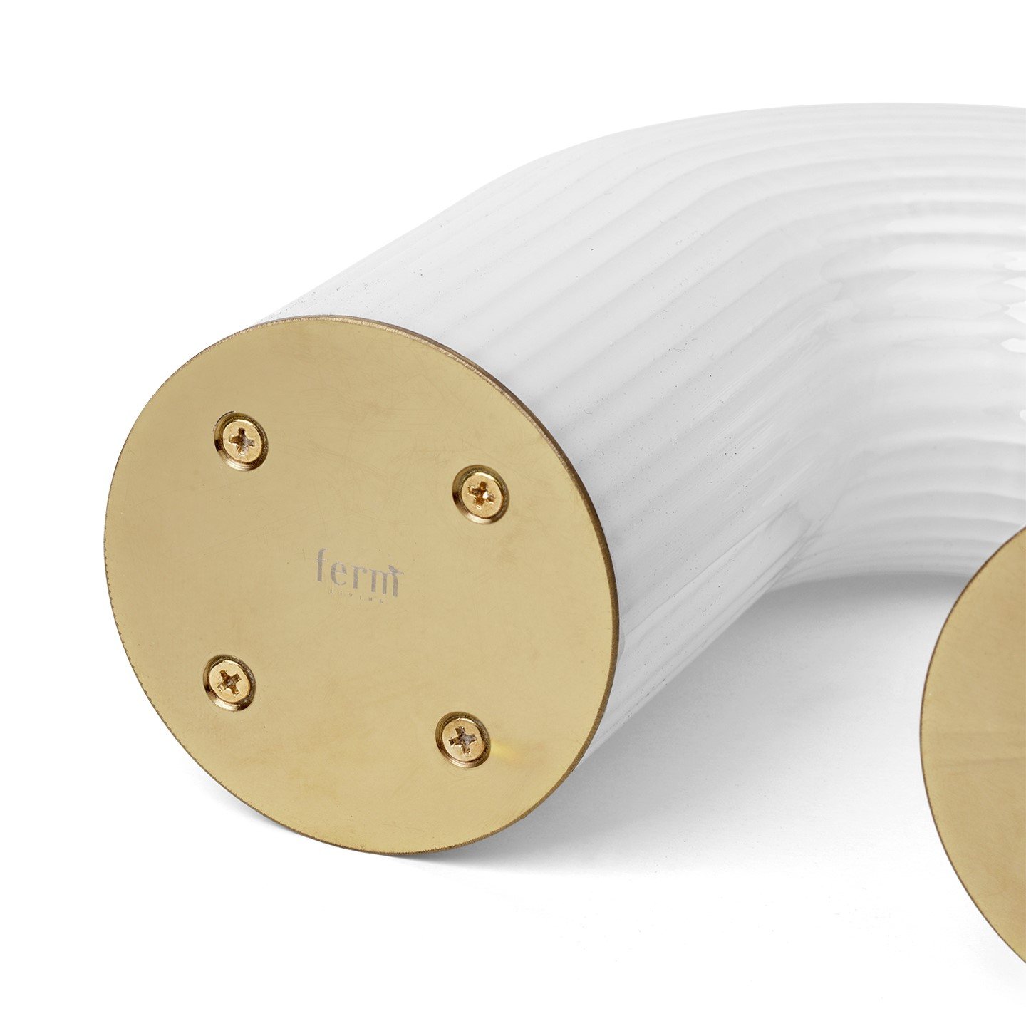 Draagbare tafellamp VUELTA 22,5 cm, LED, wit, glas, stevig LIVING