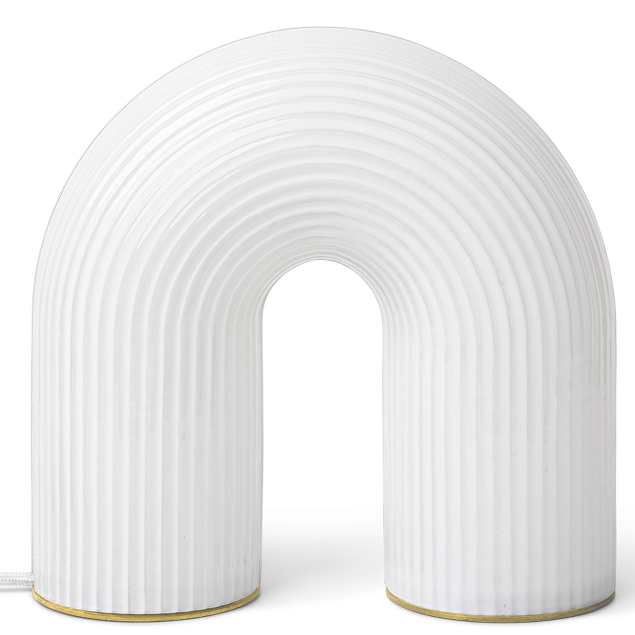 Draagbare tafellamp VUELTA 22,5 cm, LED, wit, glas, stevig LIVING