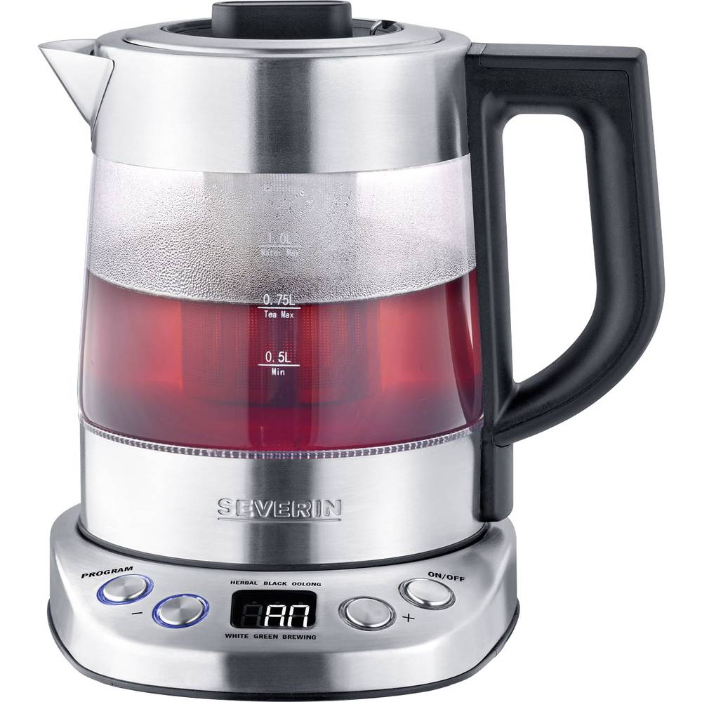 Waterkoker met theemaker WK 3473 Severin 1,0 l zilver