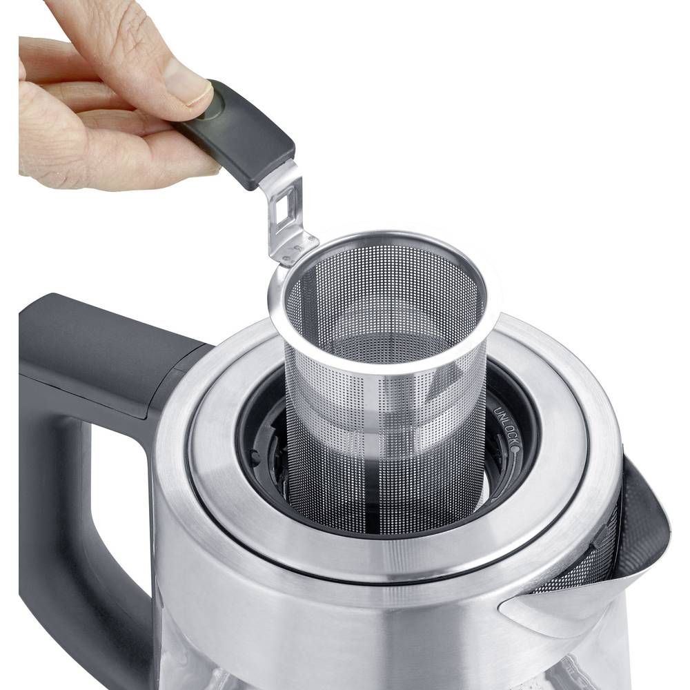 Waterkoker met theemaker WK 3473 Severin 1,0 l zilver