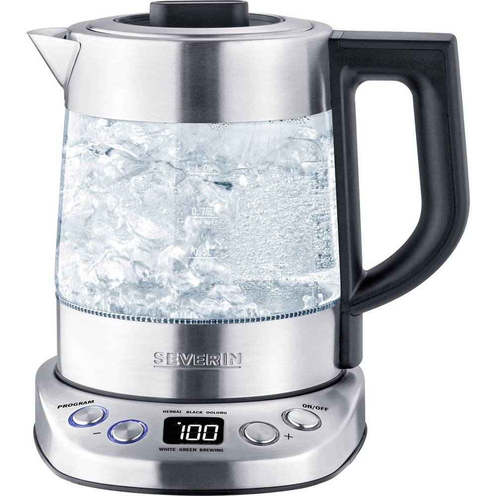 Waterkoker met theemaker WK 3473 Severin 1,0 l zilver