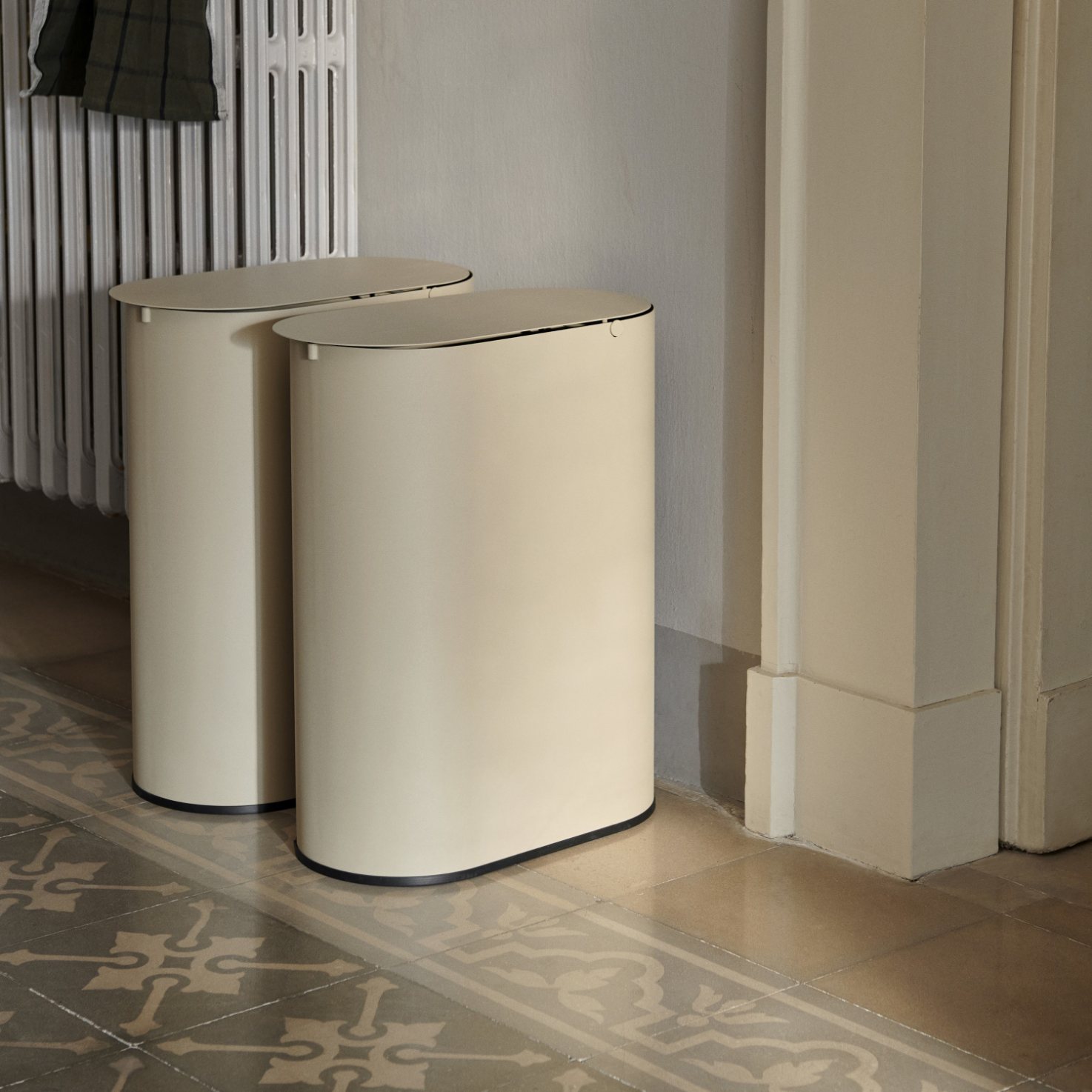 Afvalbakken ENKEL 19 l, kasjmier, koolstof staal, ferm LIVING
