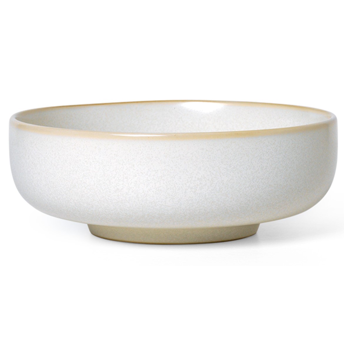 Opdienchaal SEKKI 18 cm, creme, aardewerk, stevig LIVING