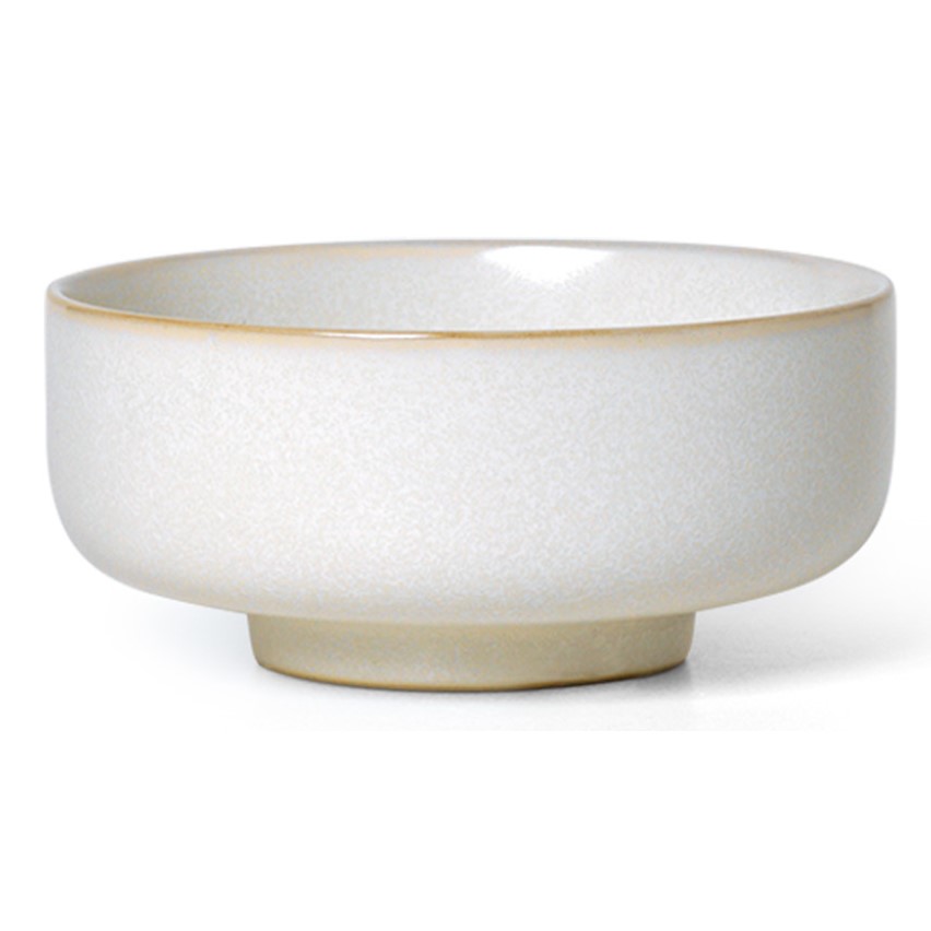 Opdienchaal SEKKI 12 cm, creme, aardewerk, stevig LIVING