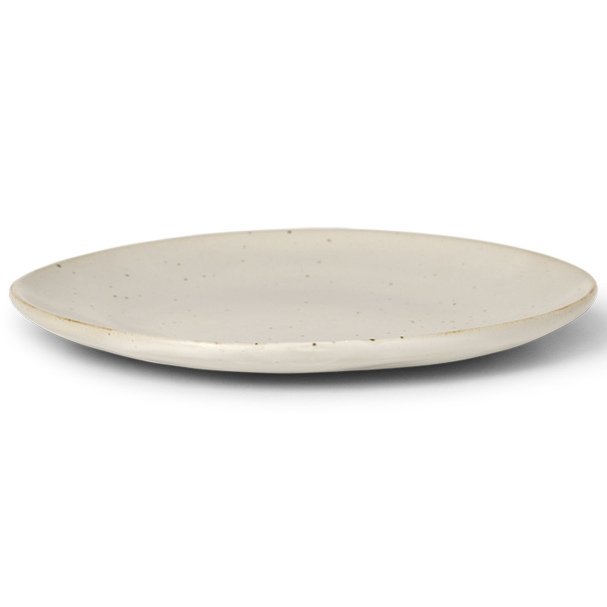 Dessertbordje FLOW 15 cm, wit, aardewerk, stevig LIVING