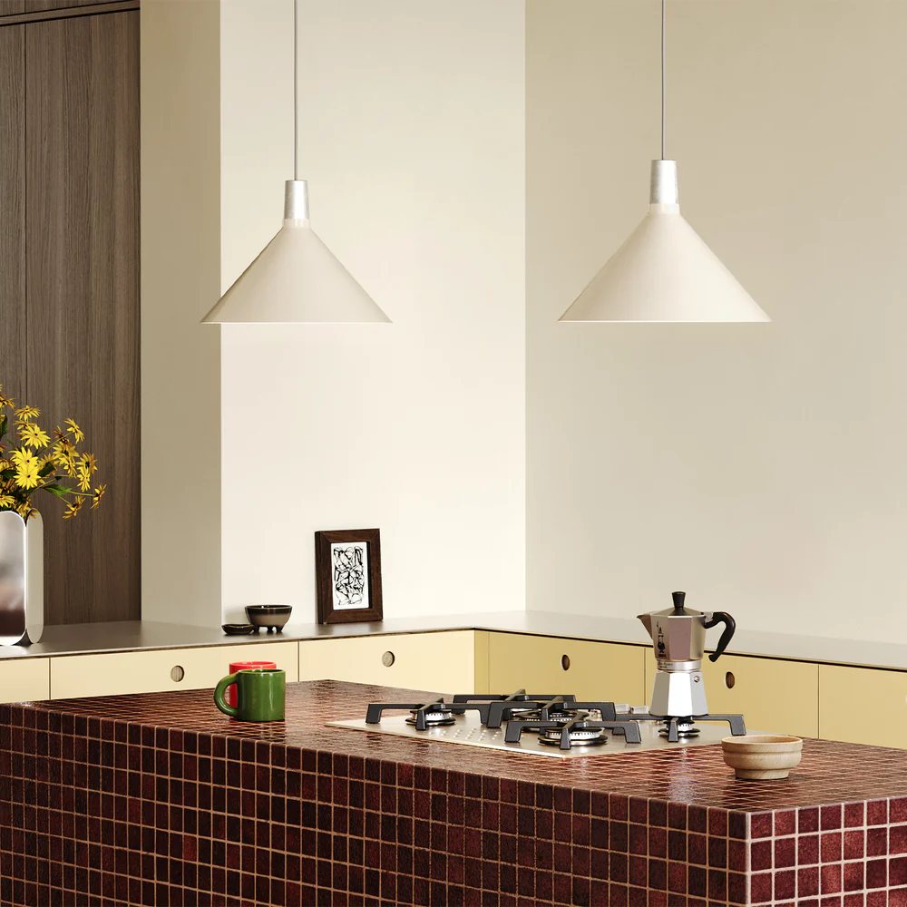 Hanglamp BOWER 35 cm, wit, aluminum, Tala
