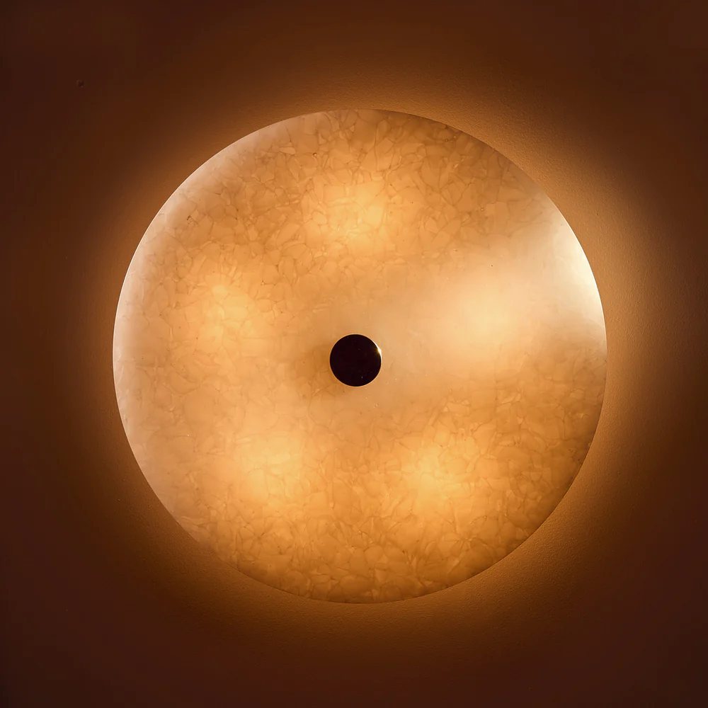 Plafonnière MAGMA 42 cm, wit, glas, Tala