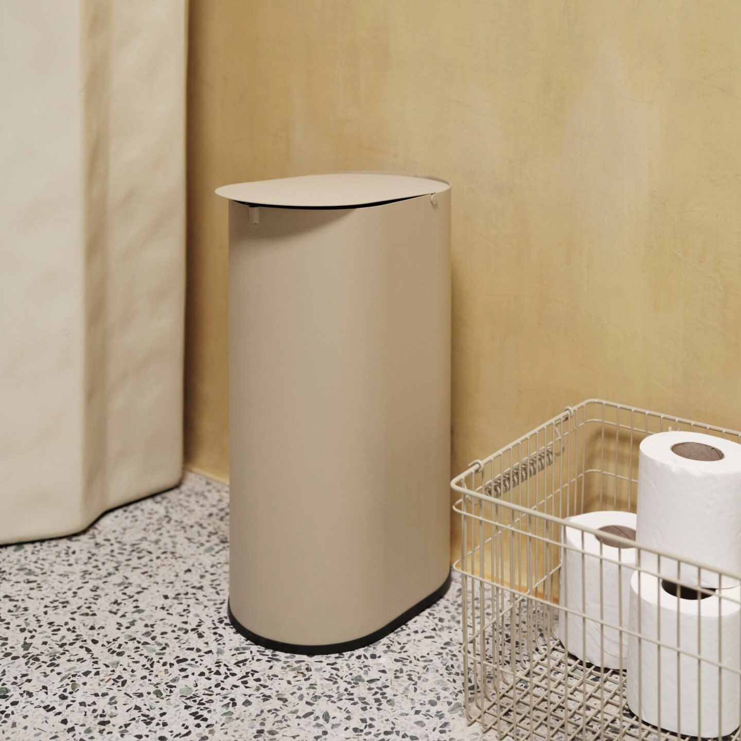 Afvalbakken ENKEL 6,6 l, kasjmier, koolstof staal, ferm LIVING