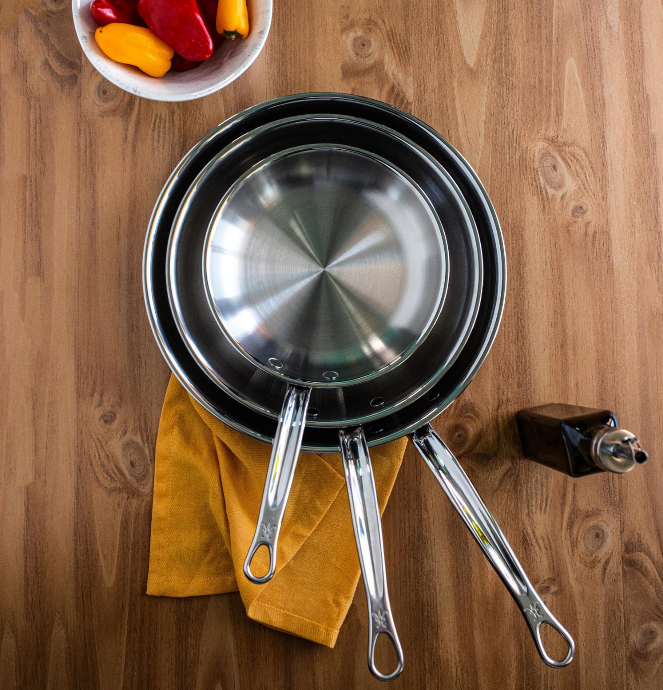 Universele koekenpan PROBOND 28 cm, roestvrij staal, Hestan