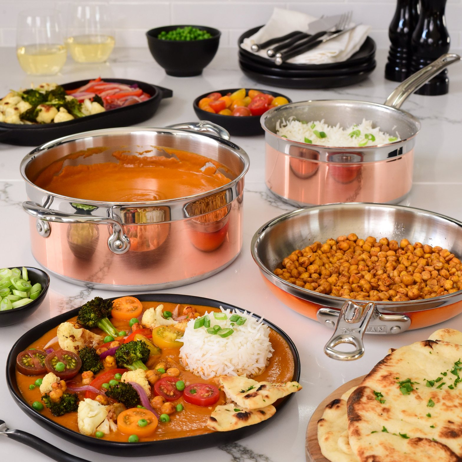 Kookgerei set COPPERBOND, set van 6 stuks, koper, Hestan