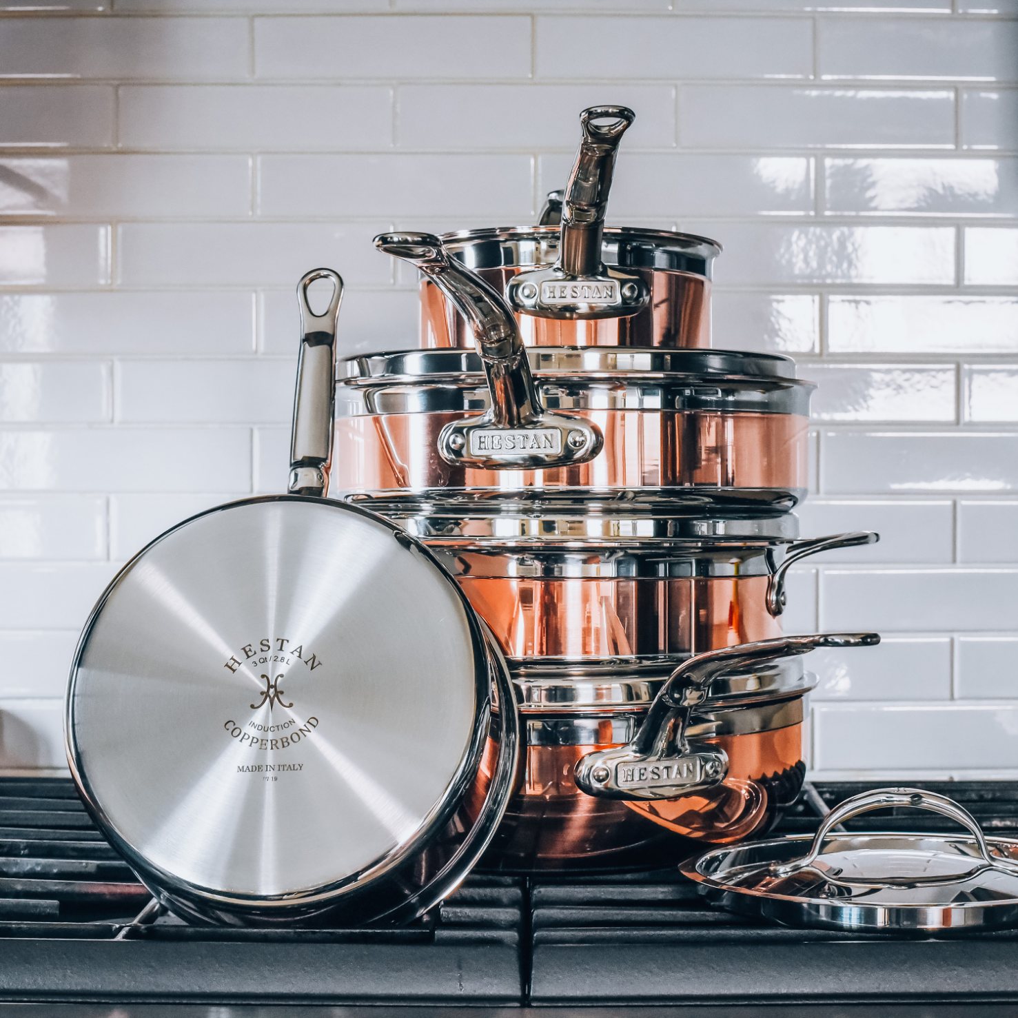 Kookgerei set COPPERBOND, set van 6 stuks, koper, Hestan