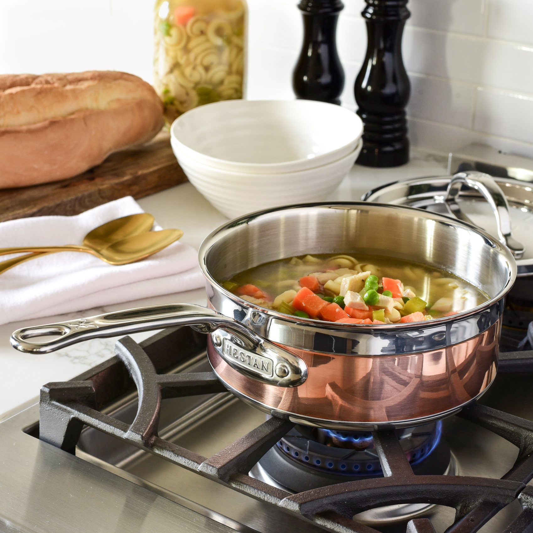 Kookgerei set COPPERBOND, set van 6 stuks, koper, Hestan