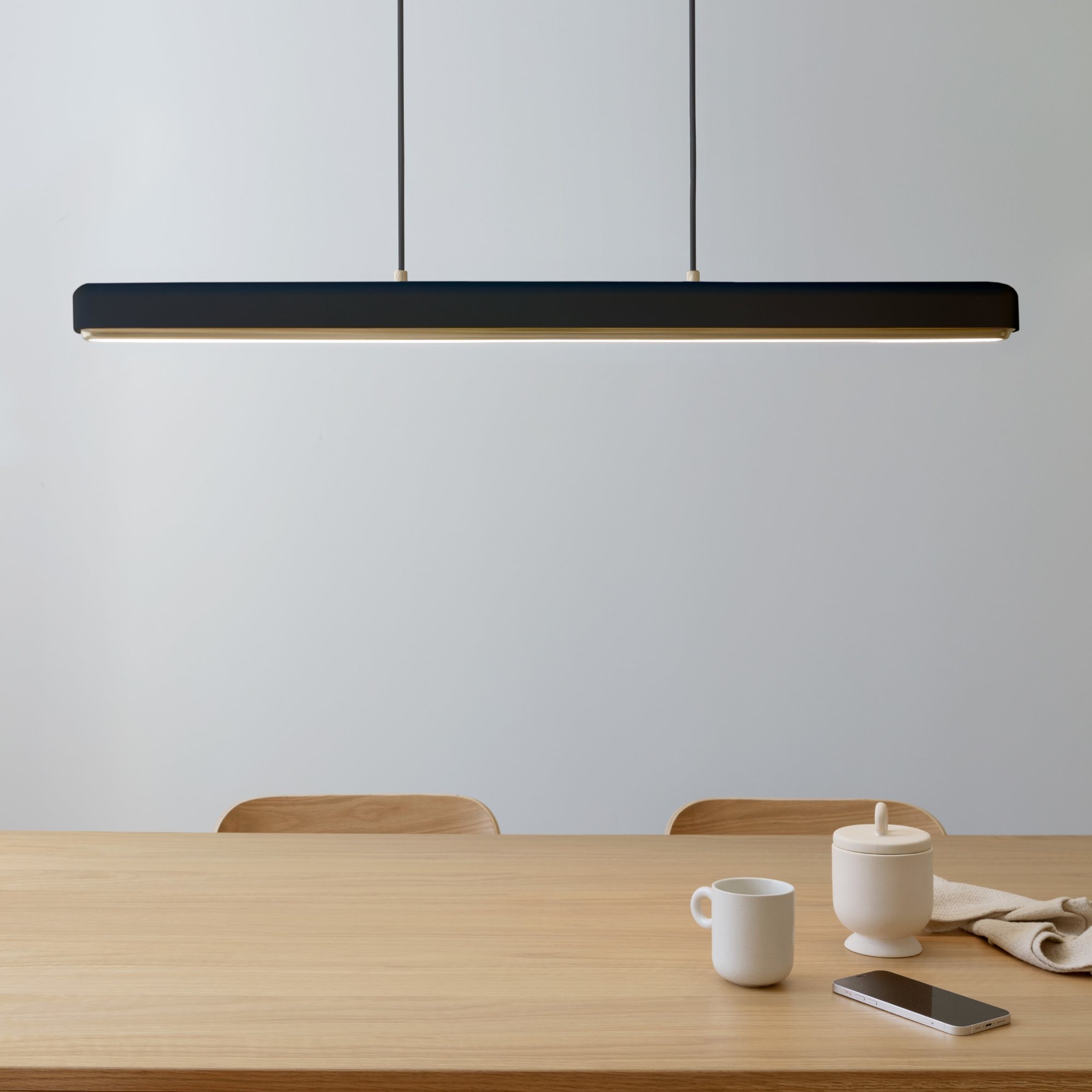 Hanglamp HAZELTAK 100 cm, zwart, aluminum, Umage