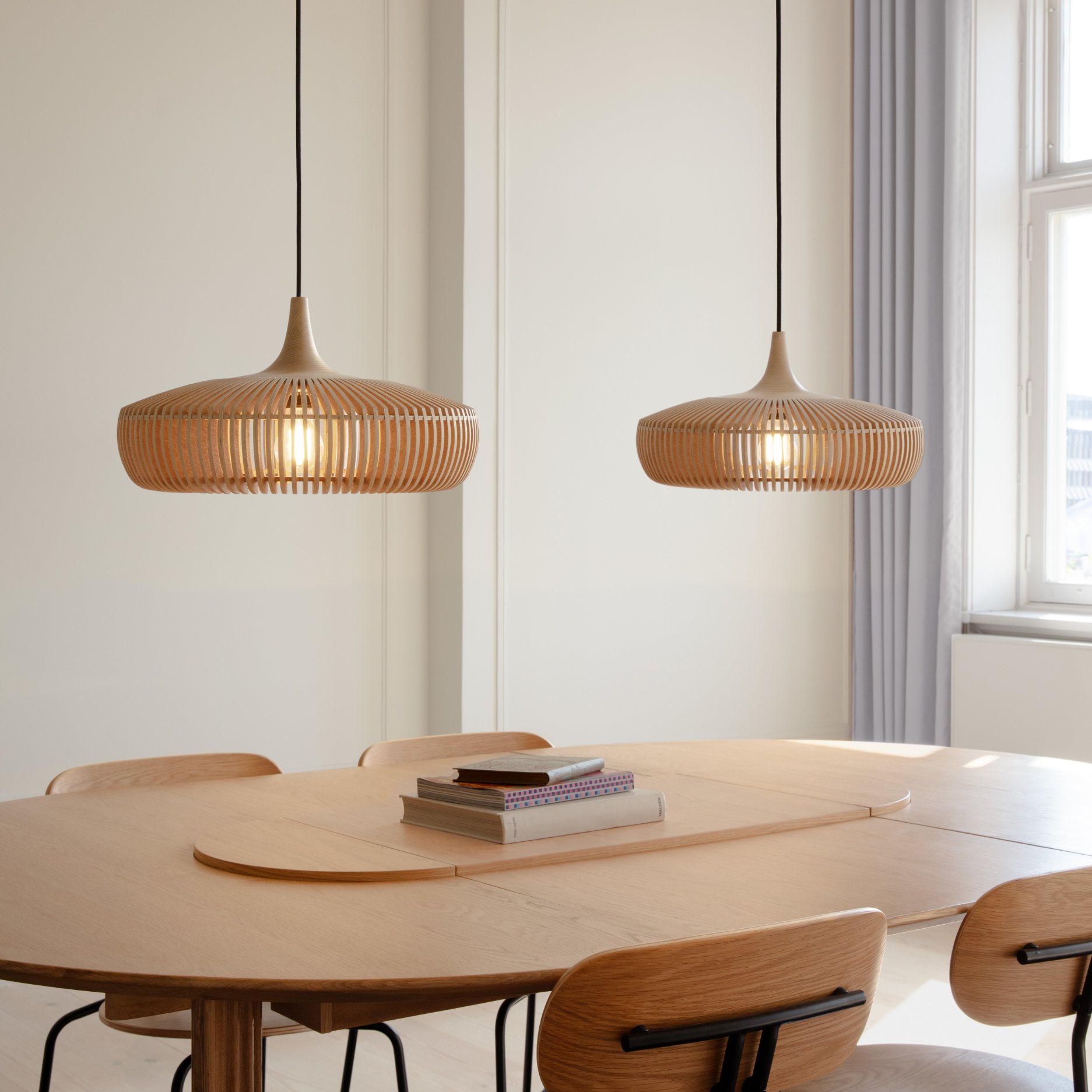 Lampenkap CLAVA DINE 43 cm, naturel, hout, Umage
