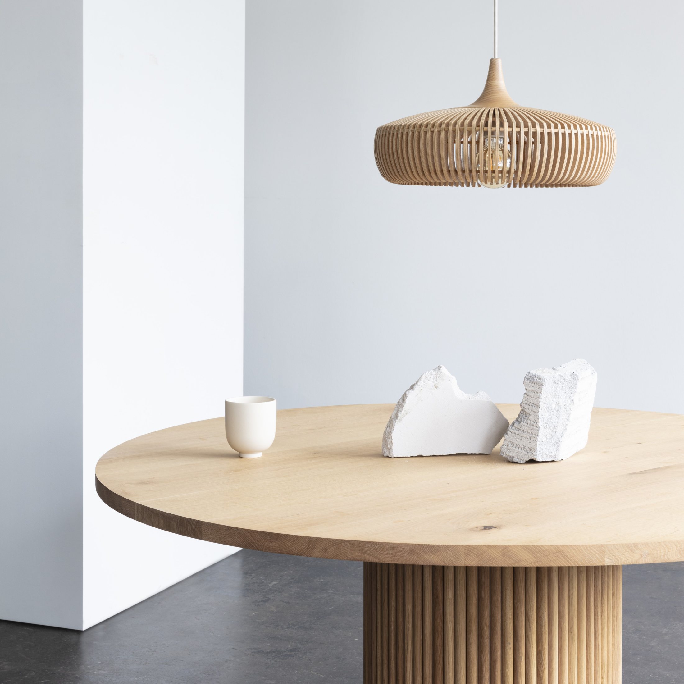 Lampenkap CLAVA DINE 43 cm, naturel, hout, Umage