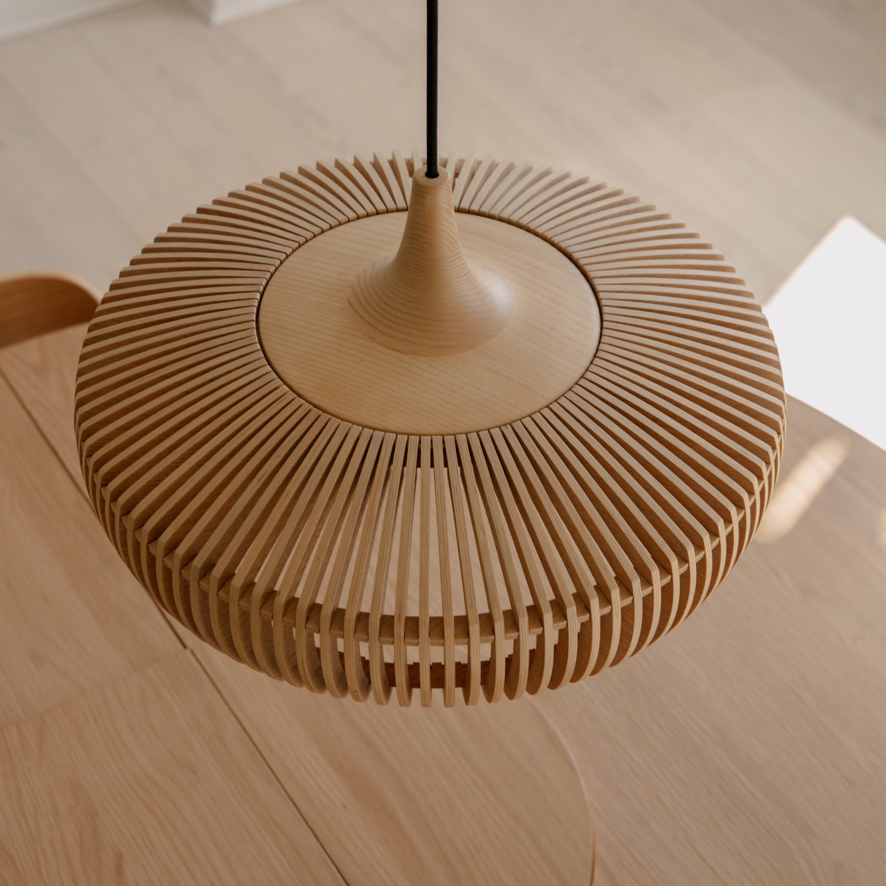 Lampenkap CLAVA DINE 43 cm, naturel, hout, Umage
