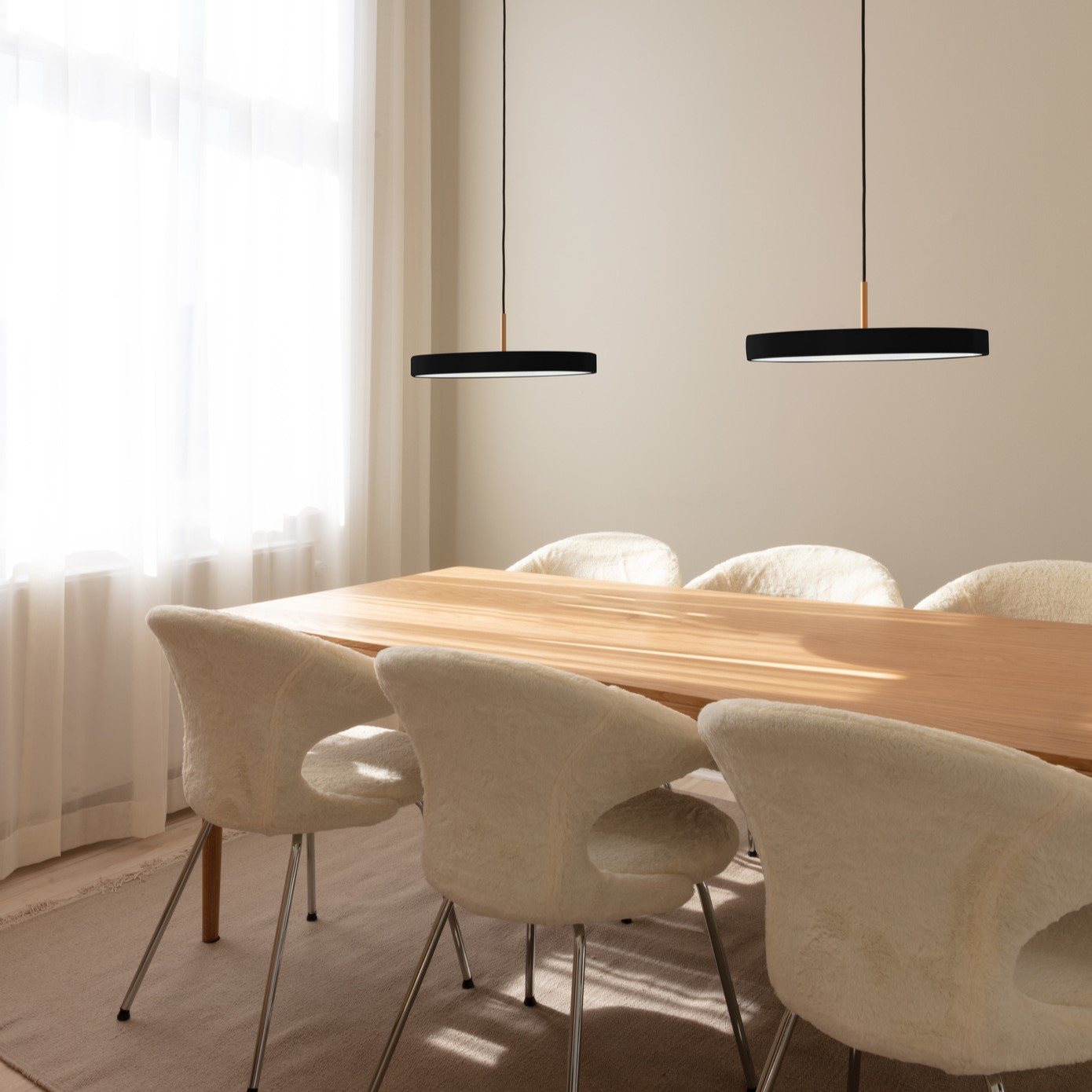 Hanglamp ASTERIA PLUS 43 cm, zwart / goud, aluminum, Umage