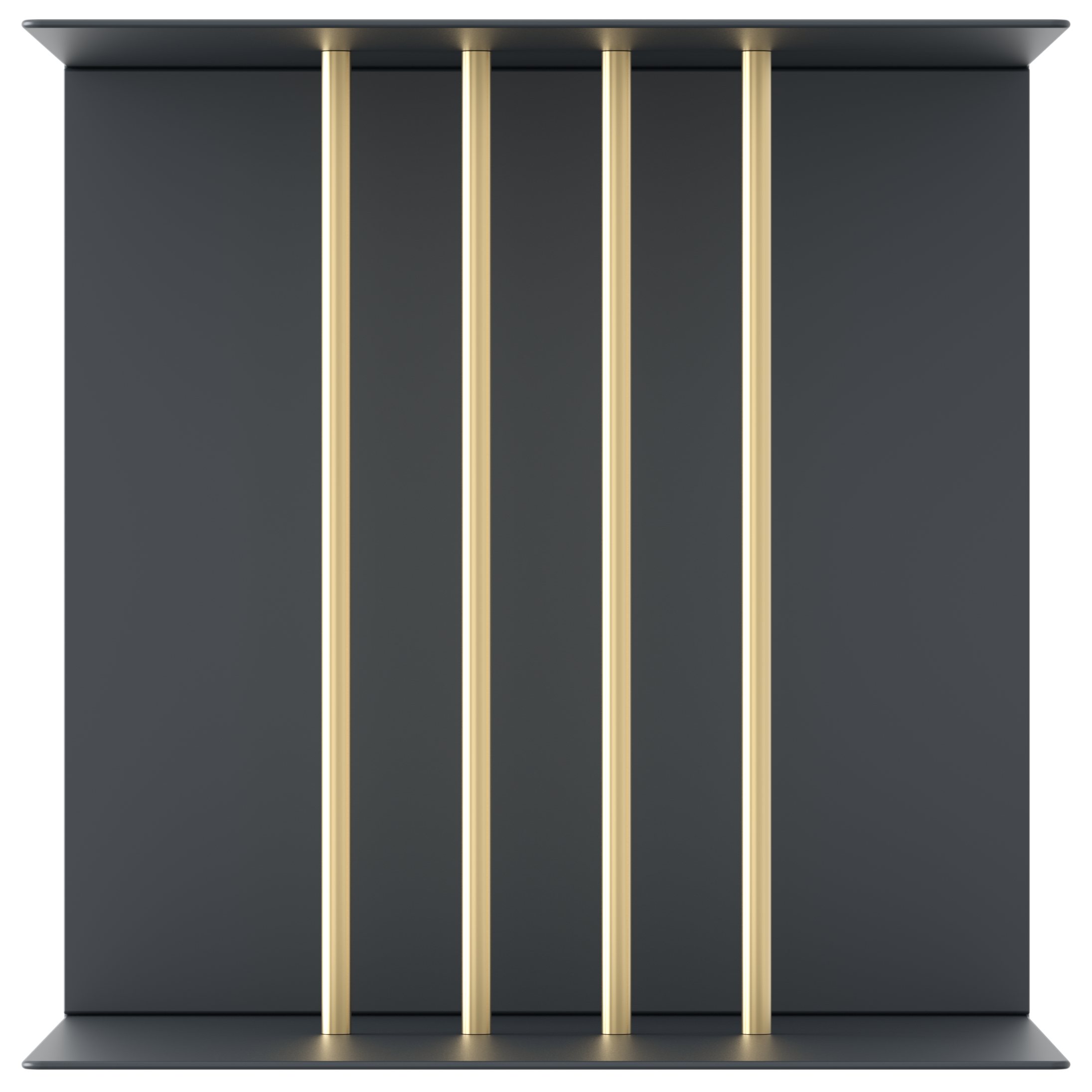 Plank TEASER 30 x 30 cm, grijs, aluminum, Omvang
