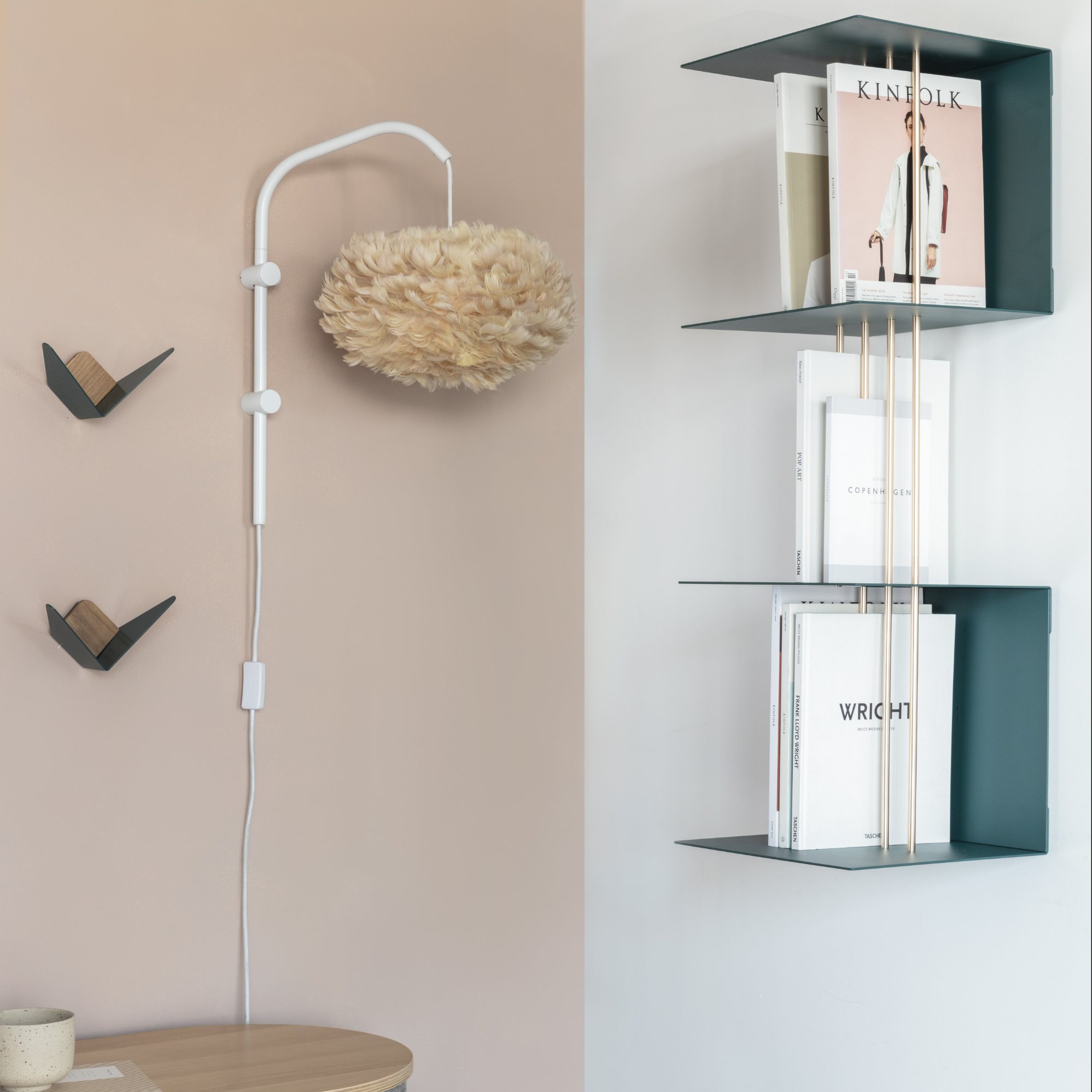 Ophanghaak VLINDERS 23 cm, grijs, staal, Umage