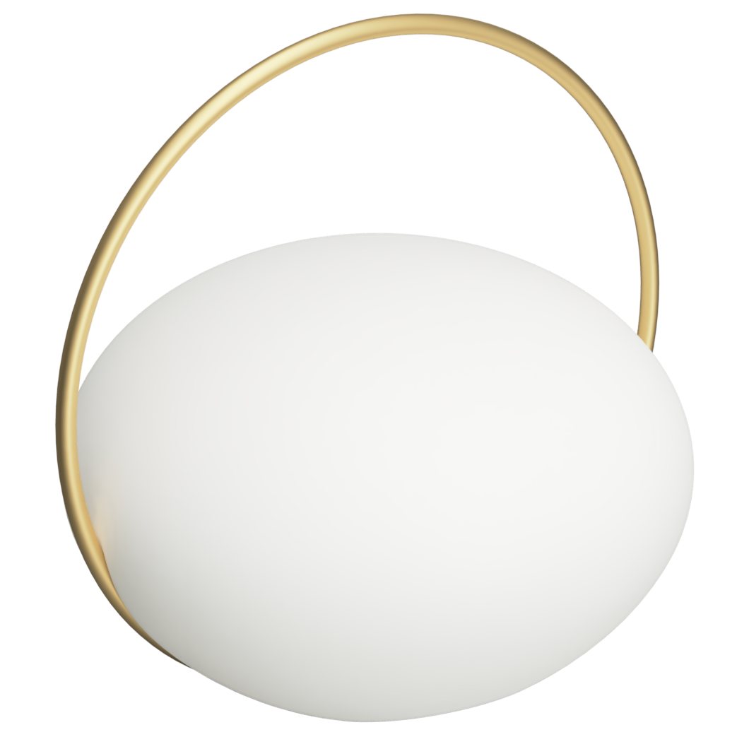 Draagbare tafellamp ORBIT 19 cm, goud, aluminum, Omvang
