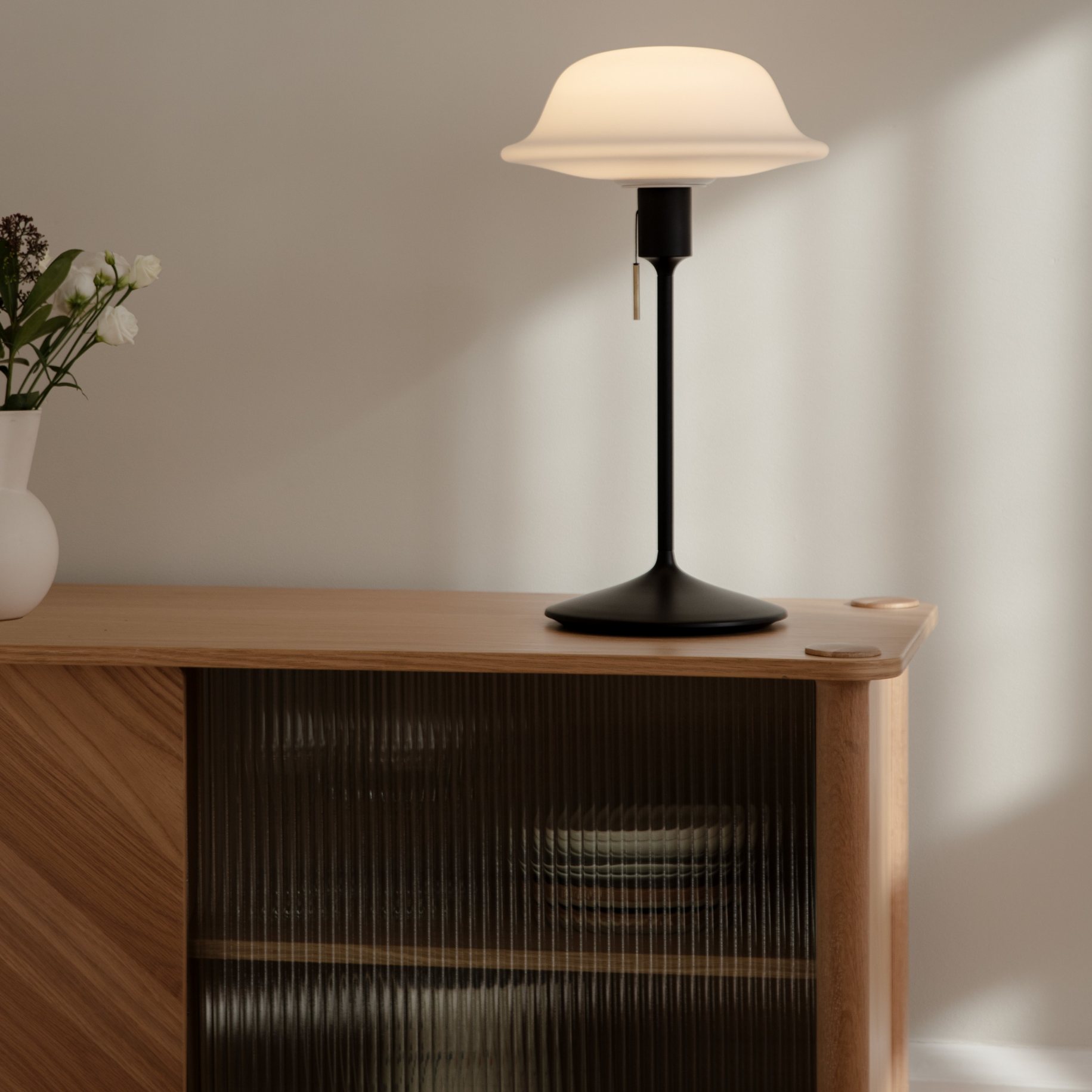 Bureaulamp SANTÉ 42 cm, zwart, aluminum, Omvang