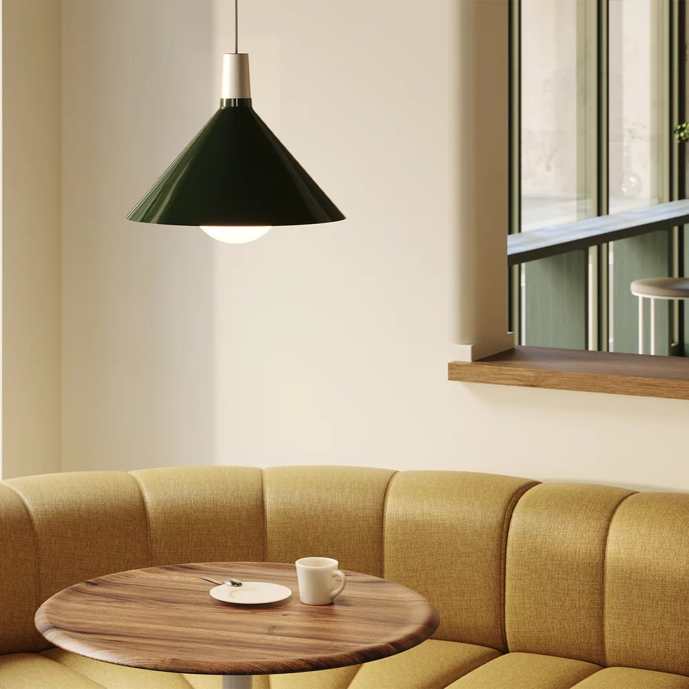 Hanglamp BOWER 35 cm, groen, aluminum, Tala