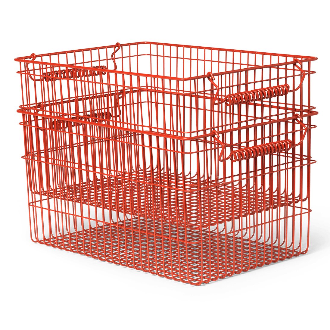 216866 2 ulozny kos cala 36 cm sada 2 ks makove cervena zelezo ferm living