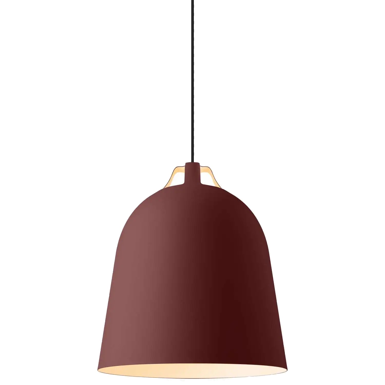 217082 9 zavesna lampa clover 35 cm burgundska hlinik eva solo