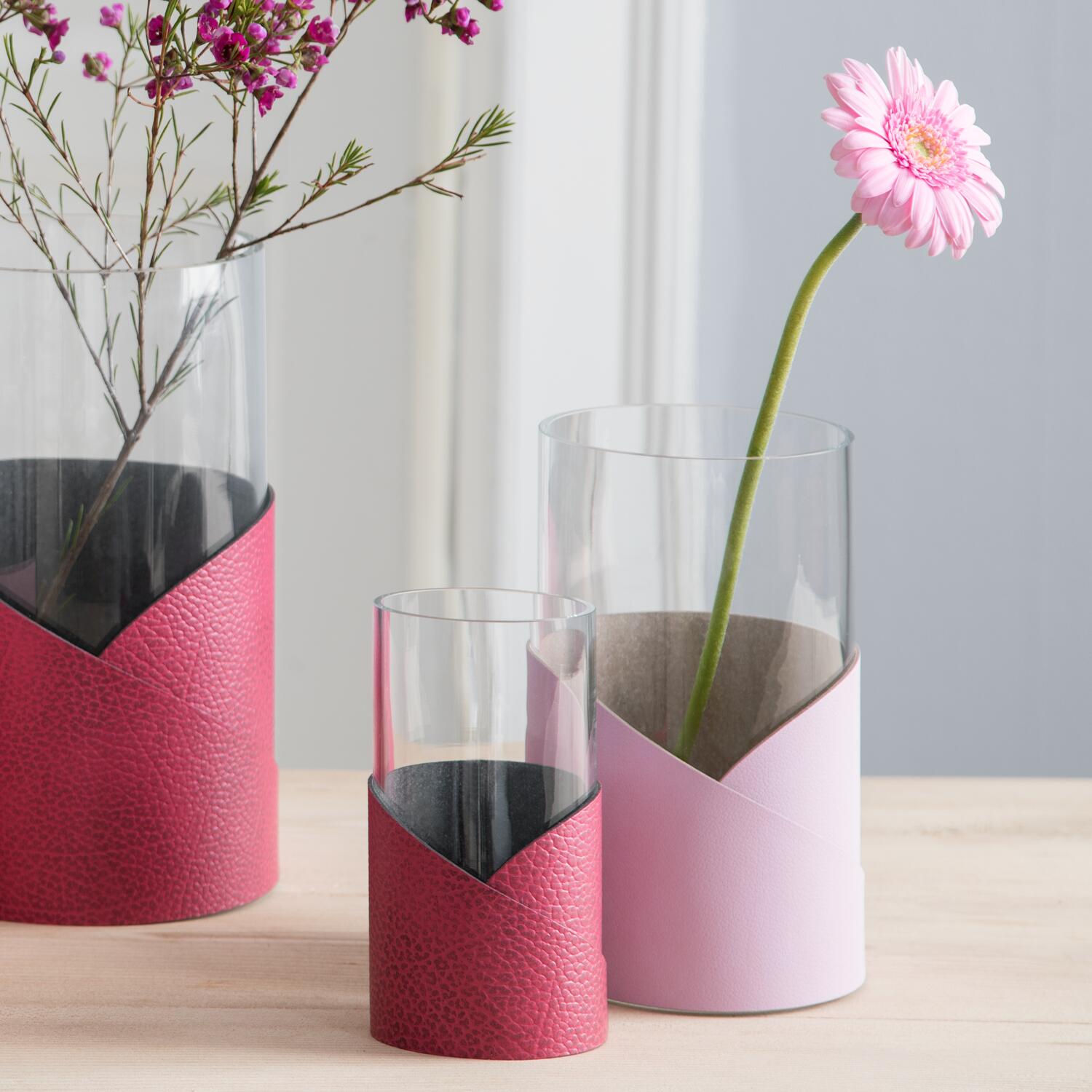 217346 3 vaza fold nupo 15 cm antracitova kuze sklo lind dna