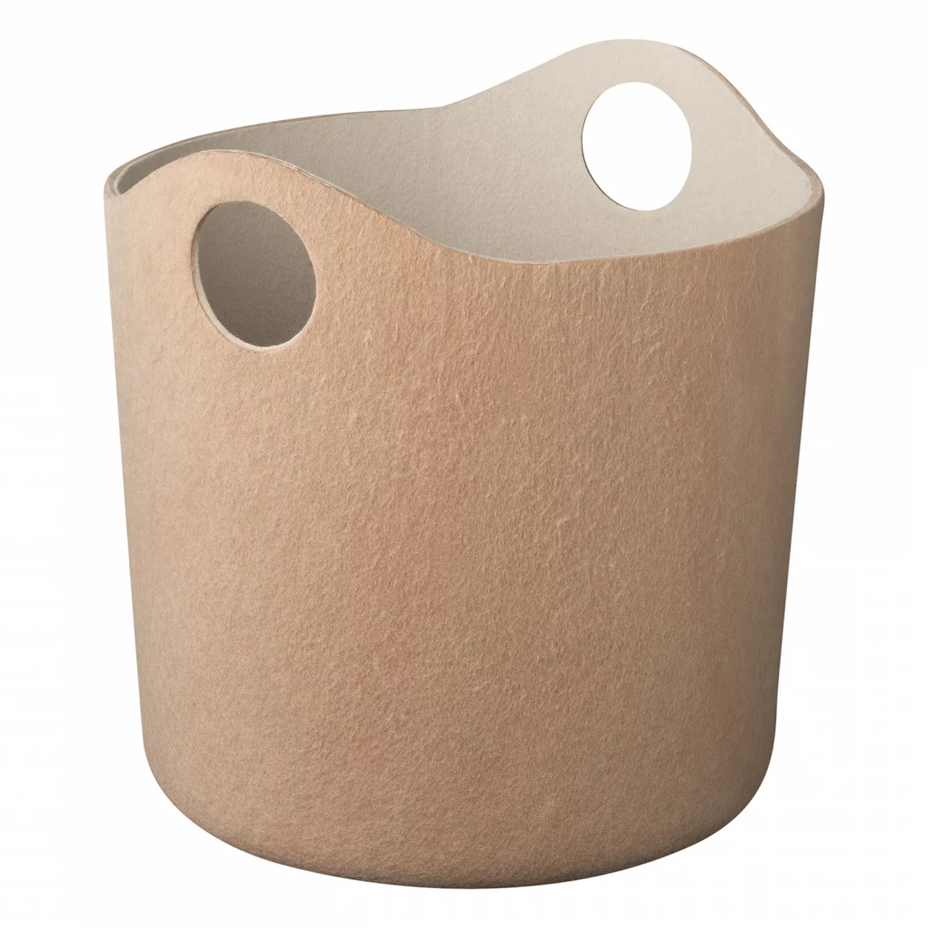 217421 ulozny kos tiggy 42 x 44 cm svetle hneda plst blomus