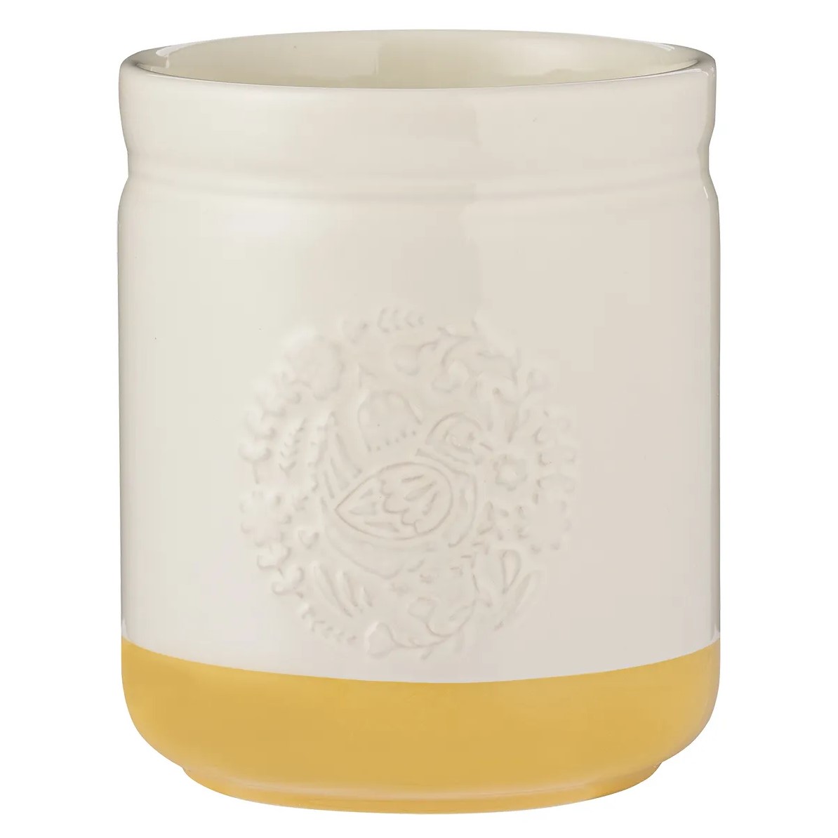 218705 stojan na kuchynske nacini home to roost 15 cm kremova zluta kamenina mason cash