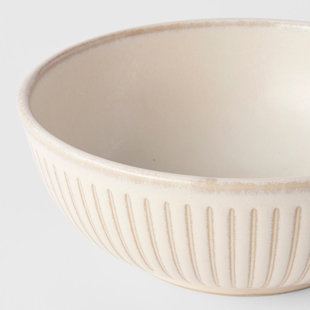 218795 2 jidelni misa ridged alabaster 16 cm bezova keramika mij