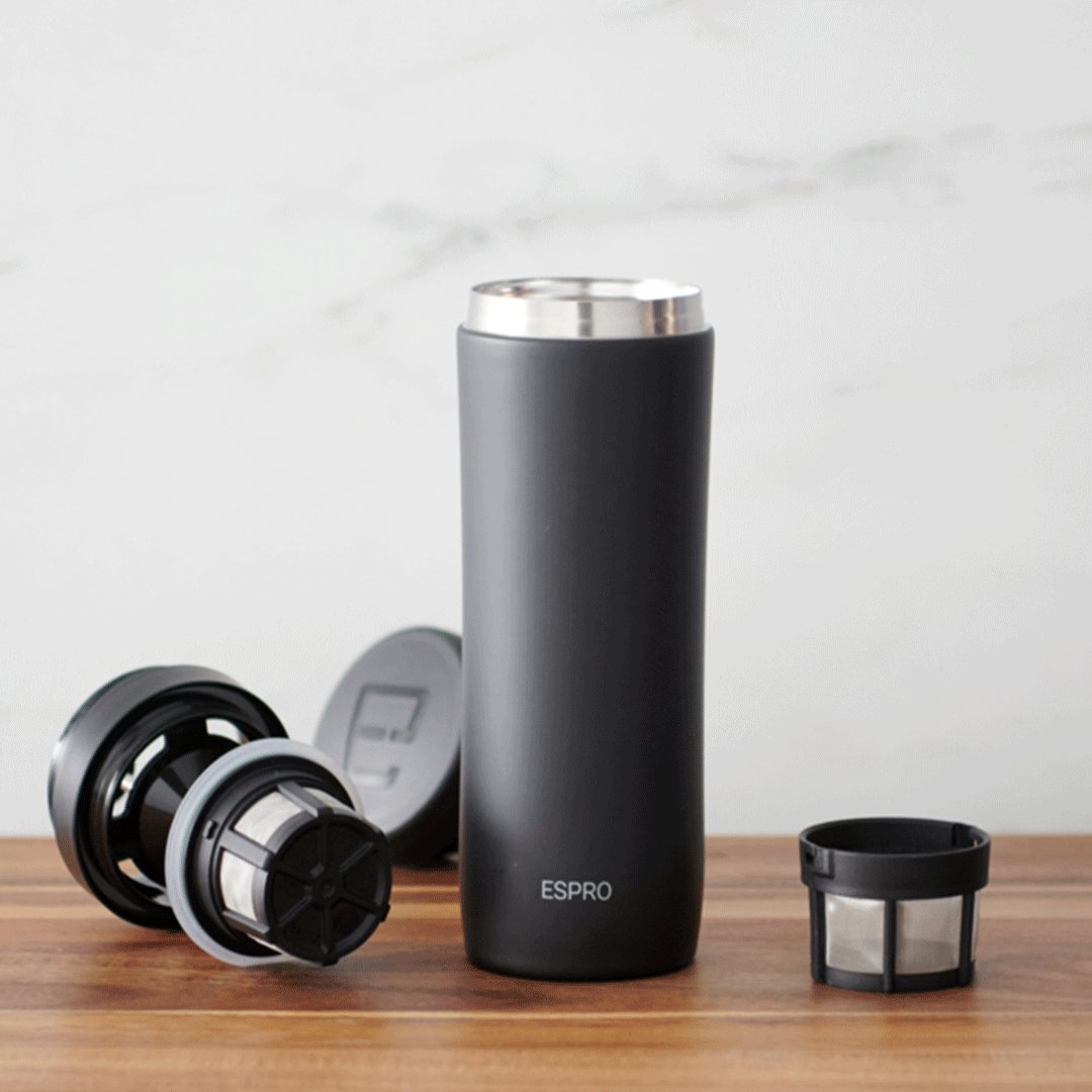 219122 1 french press kavovar ultralight press p0 470 ml stribrna brousena nerezova ocel espro