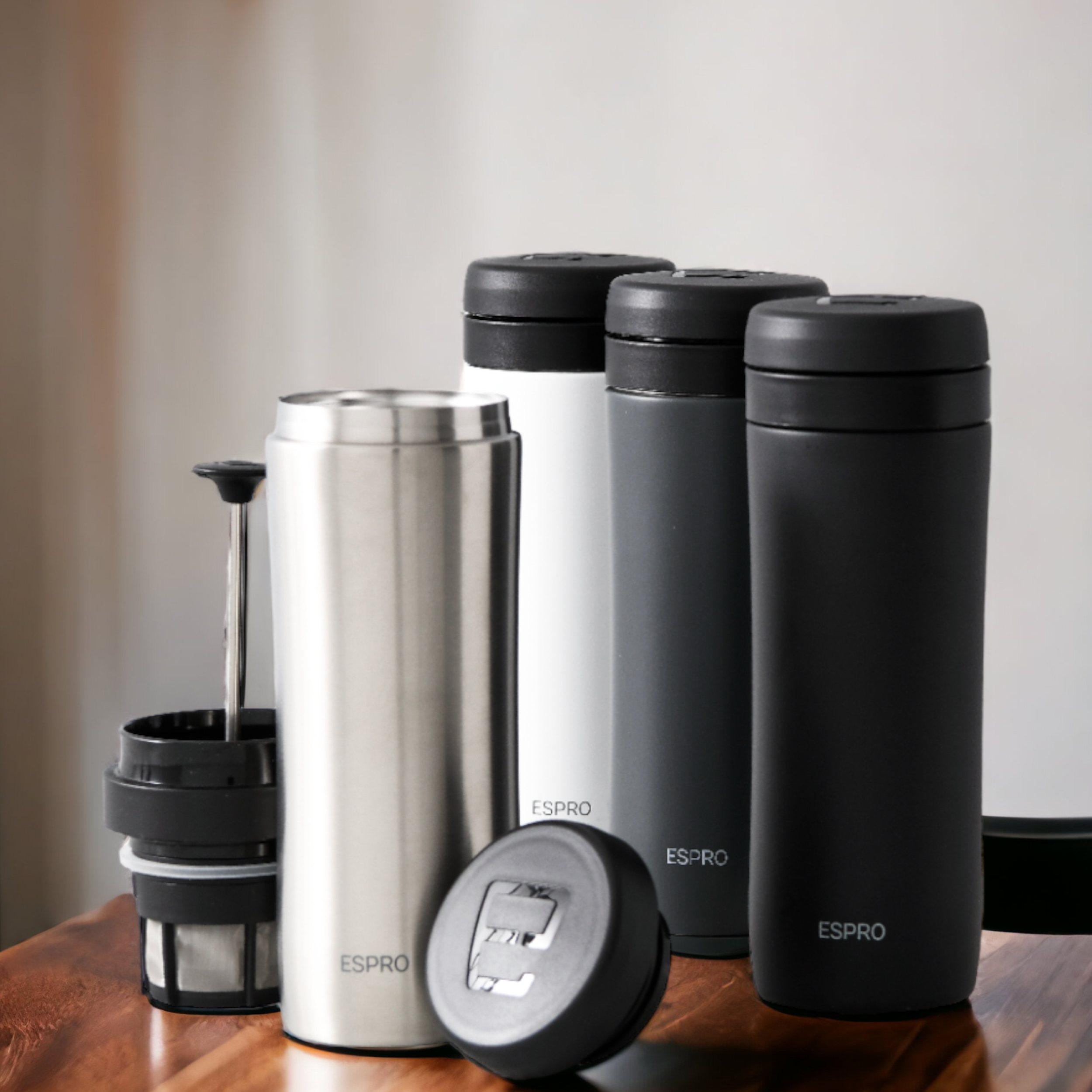 219122 2 french press kavovar ultralight press p0 470 ml stribrna brousena nerezova ocel espro