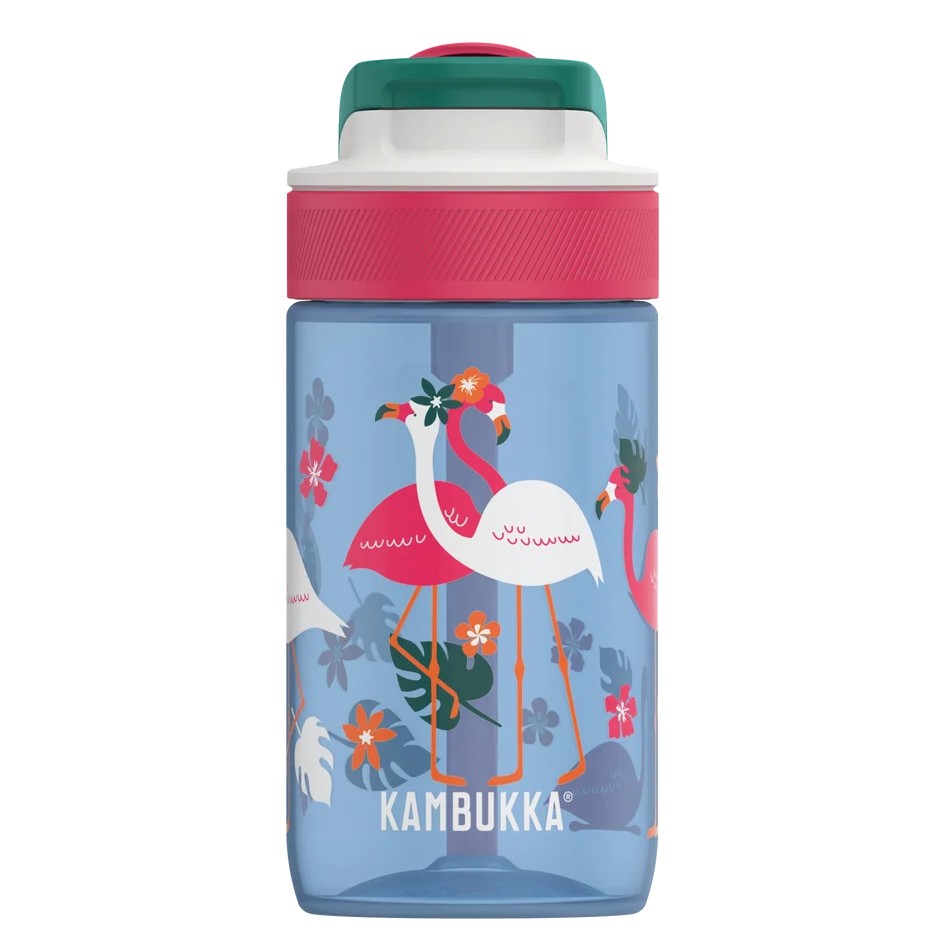 220571 lahev na vodu pro deti lagoon 400 ml blue flamingo tritan kambukka