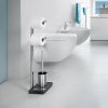 Wc-rolhouder met toiletborstel NEXIO 73 cm, mat roestvrij staal, Blomus