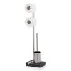 Wc-rolhouder met toiletborstel NEXIO 73 cm, mat roestvrij staal, Blomus