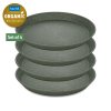 Plastic bord CONNECT, set van 4 stuks, 20,5 cm, asgrijs naturel, Koziol
