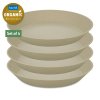 Diep bord CONNECT, set van 4 stuks, 24 cm, kunststof, natuurlijk woestijnzand, Koziol