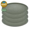 Plastic bord CONNECT, set van 4 stuks, 25,5 cm, asgrijs naturel, Koziol