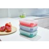 Voedselbewaardoos MASTER SEAL COLOUR EDITION N1030910 , set van 4 stuks, koraal rood, plastic, Tefal